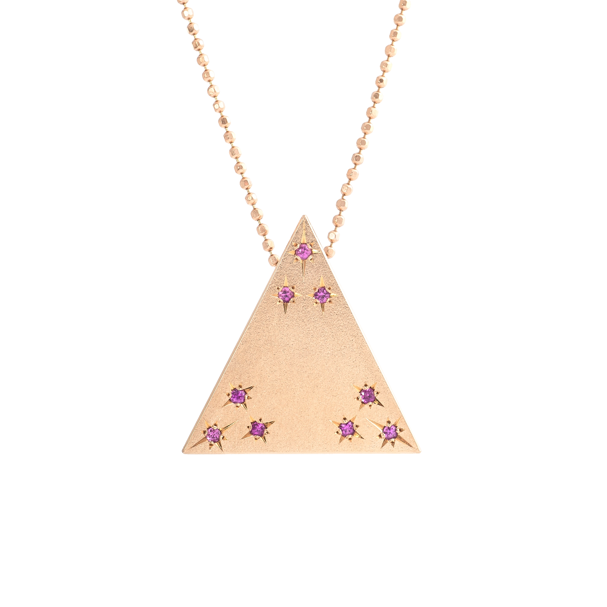 Pink Triangle Necklace