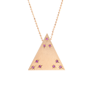 Pink Triangle Necklace