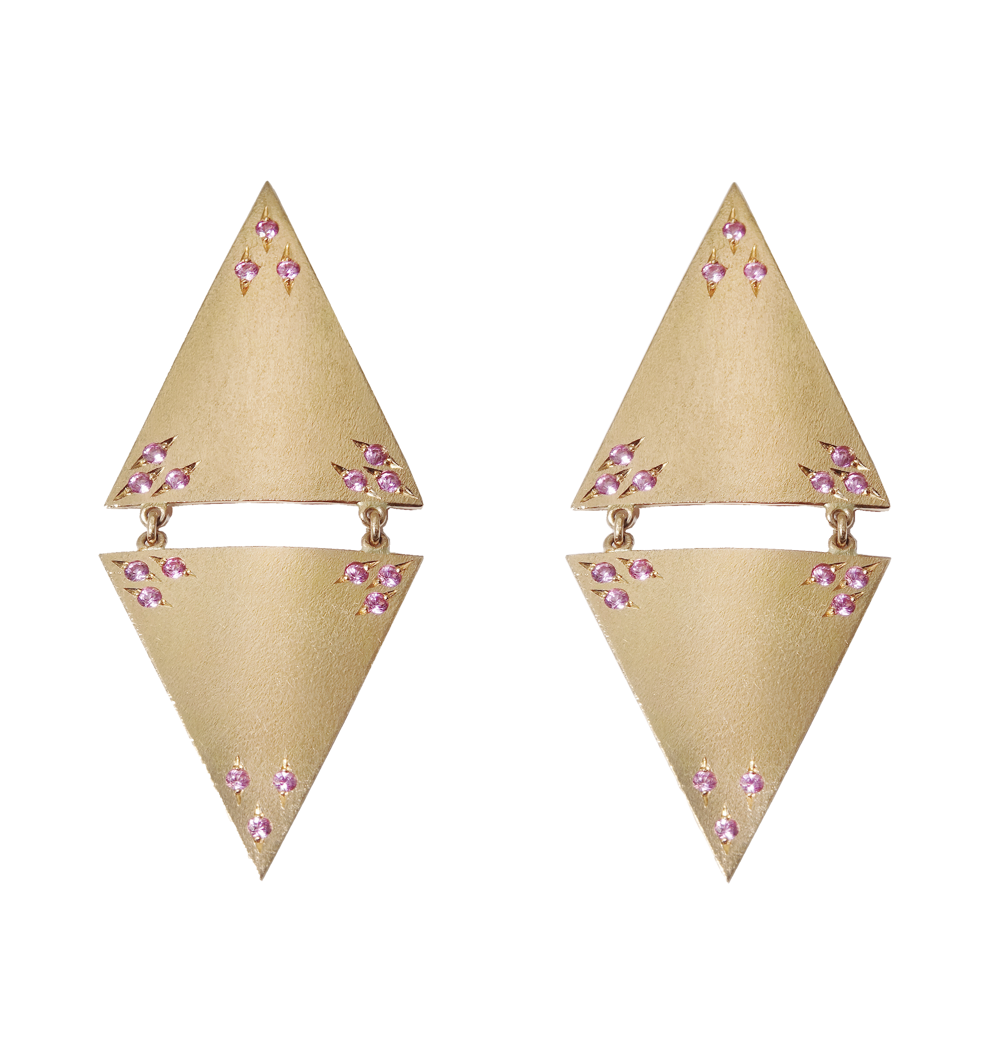 Pink Triangle earrings