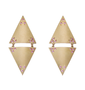 Pink Triangle earrings